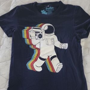 Threadless Blue Retro Astronaut Short Sleeve Tee